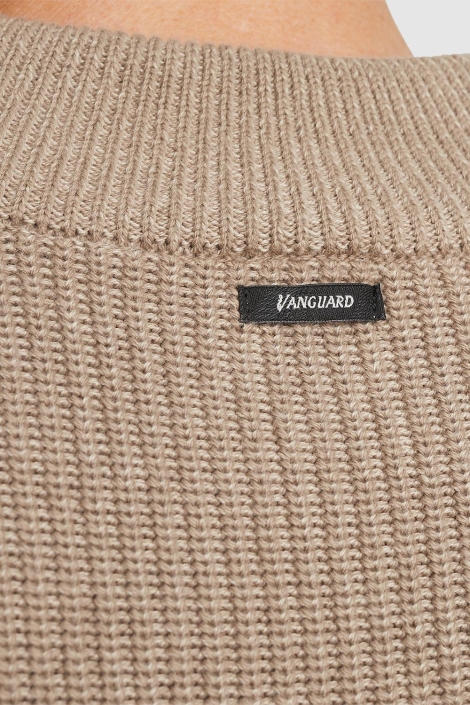 Vanguard mock neck cotton stripe